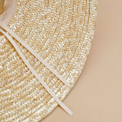 Khaki Wide Brim Straw Sun Hat for Women