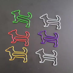 30pcs Mixed Paper Clips Dog Shaped Paper Clips Animal Bookmarks Fun Office