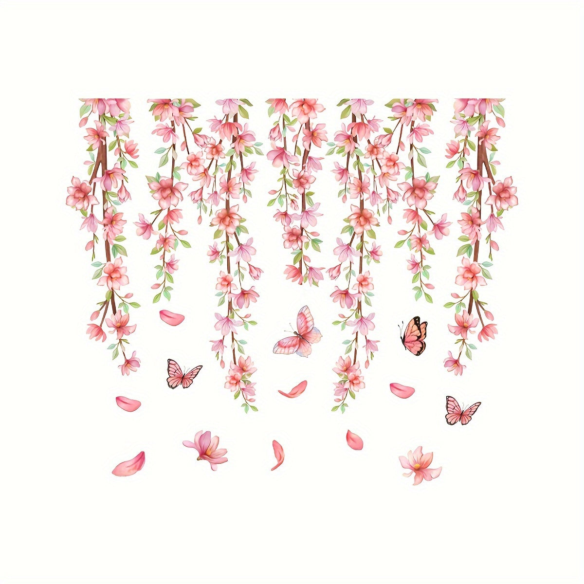 Flower Butterfly Wall Sticker Toilet Home Decor