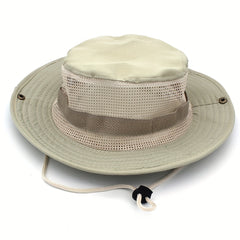 Camouflage Fisherman Hat Mesh Visor Hat Round Brimmed Hat