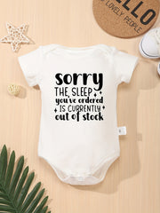 Cute Cartoon Pattern Baby Boys Short Sleeve Onesie