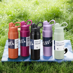 840ML Water Bottle With Straw Stainless Steel Insulation Cup