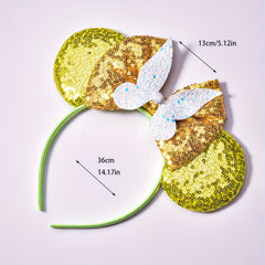 Sweet Sequin Bow Mouse Ear Headband Hair Accessory for Girls