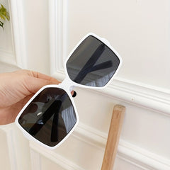 Oversize Frame Sunglasses Clear Rimless Glasses