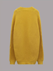 Casual Cardigan Women's Plus Solid Cable Long Sleeve Open Front