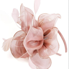 Women's Tea Party Style Fancy Hat With Clip And Hair Hoop