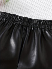 Kid Girls' PU Leather Shorts for Holiday Going Out