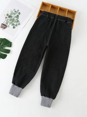 Boy's Letters Print Jogging Pants & Denim Jeans