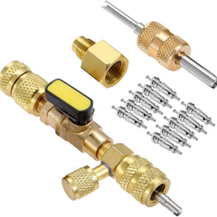 R410A R22 Valve Core Tool Kit HVAC System With 10PCS Valve Cores