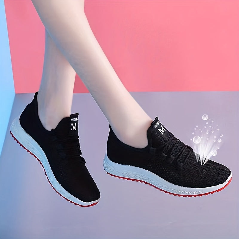Women's Mesh Sneakers Casual Lace Up Outdoor Shoes Lightweight