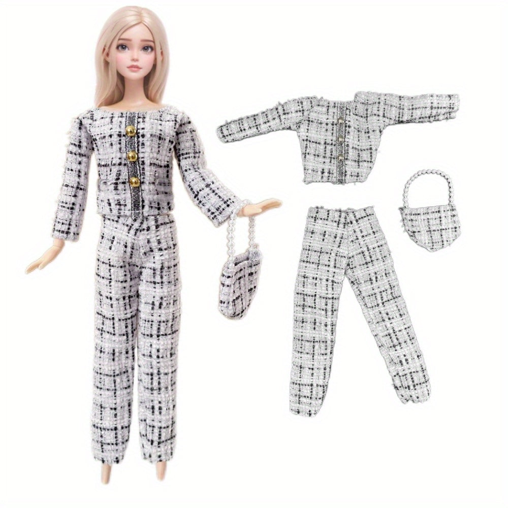 Doll Clothes Set for 11.5 Inch Dolls - 3 Outfits with Accessories