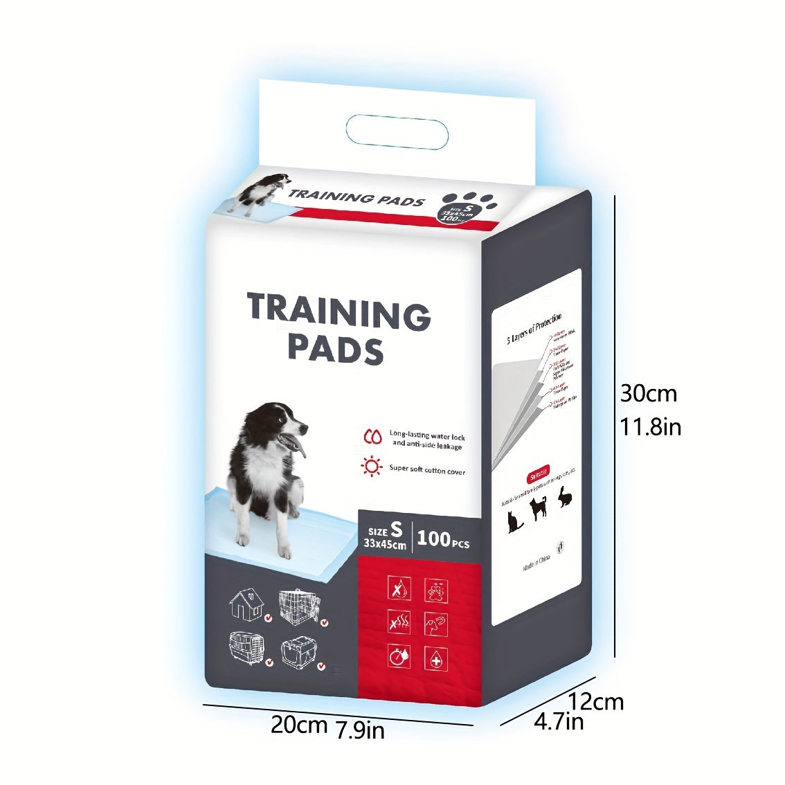 100pcs Dog Potty Training Mats Absorbent Leak Proof Dog Pee Pads