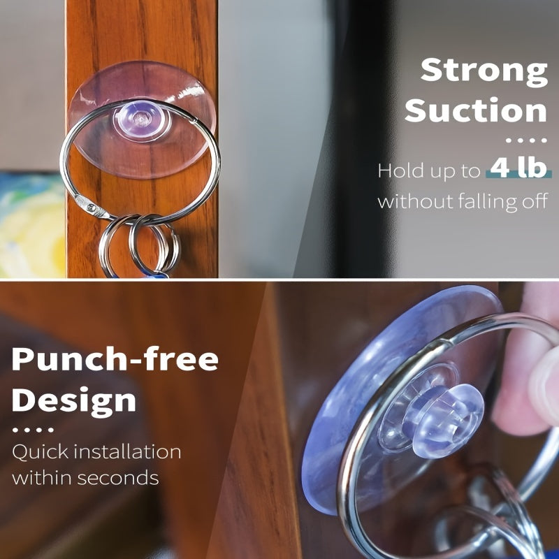 20pcs Transparent Plastic Suction Cups for Home Organization and Decoration