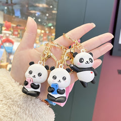 PVC Panda Keychain Pendant Cartoon Animal Bag Key Chain Keyring Ornament
