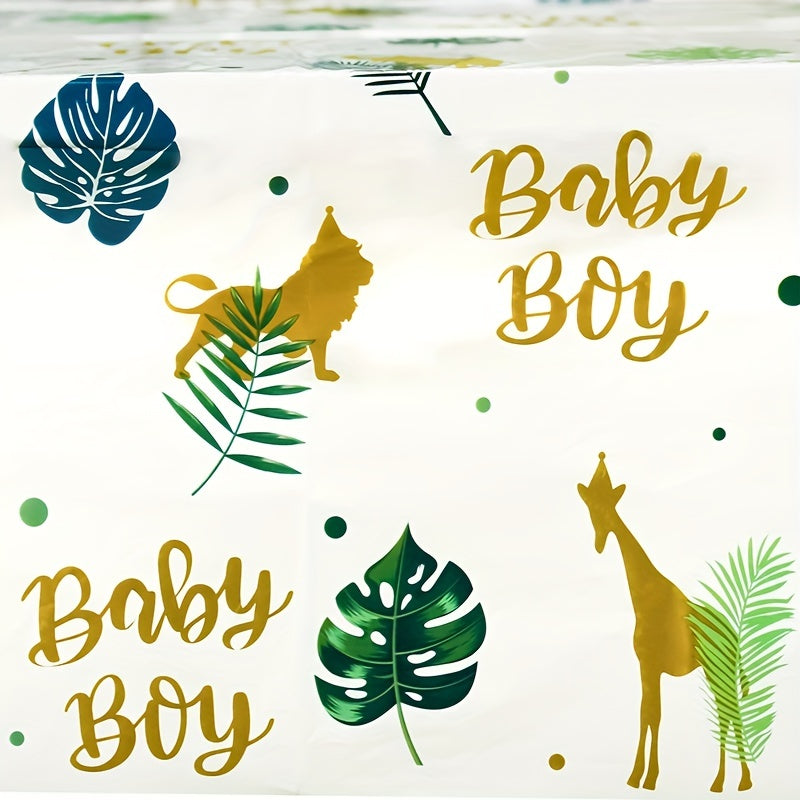 Baby Boy Themed Party Tablecloth - Birthday Party Supplies