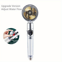 360 Rotating Twin Turbo Pressurized Shower Head