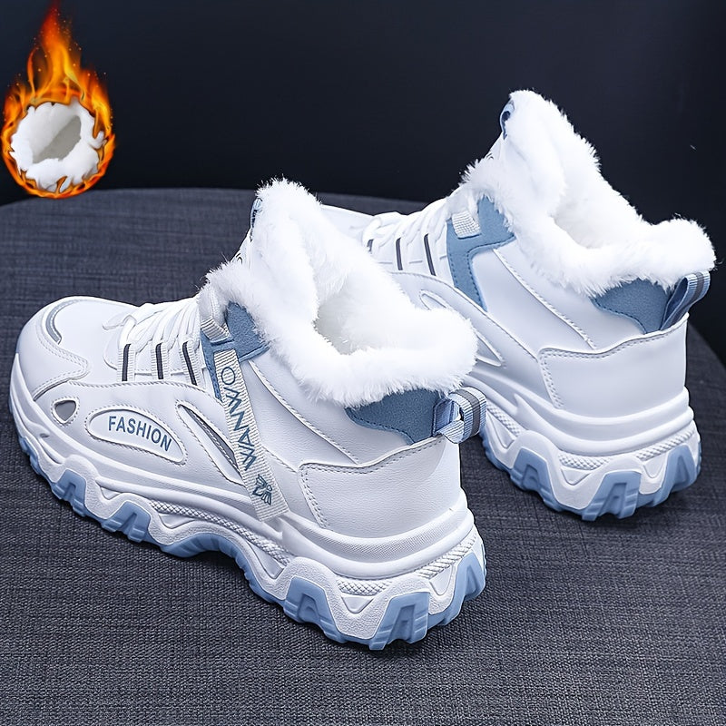 Women's Winter Plush High Sports Sneakers Waterproof