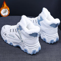 Women's Winter Plush High Sports Sneakers Waterproof