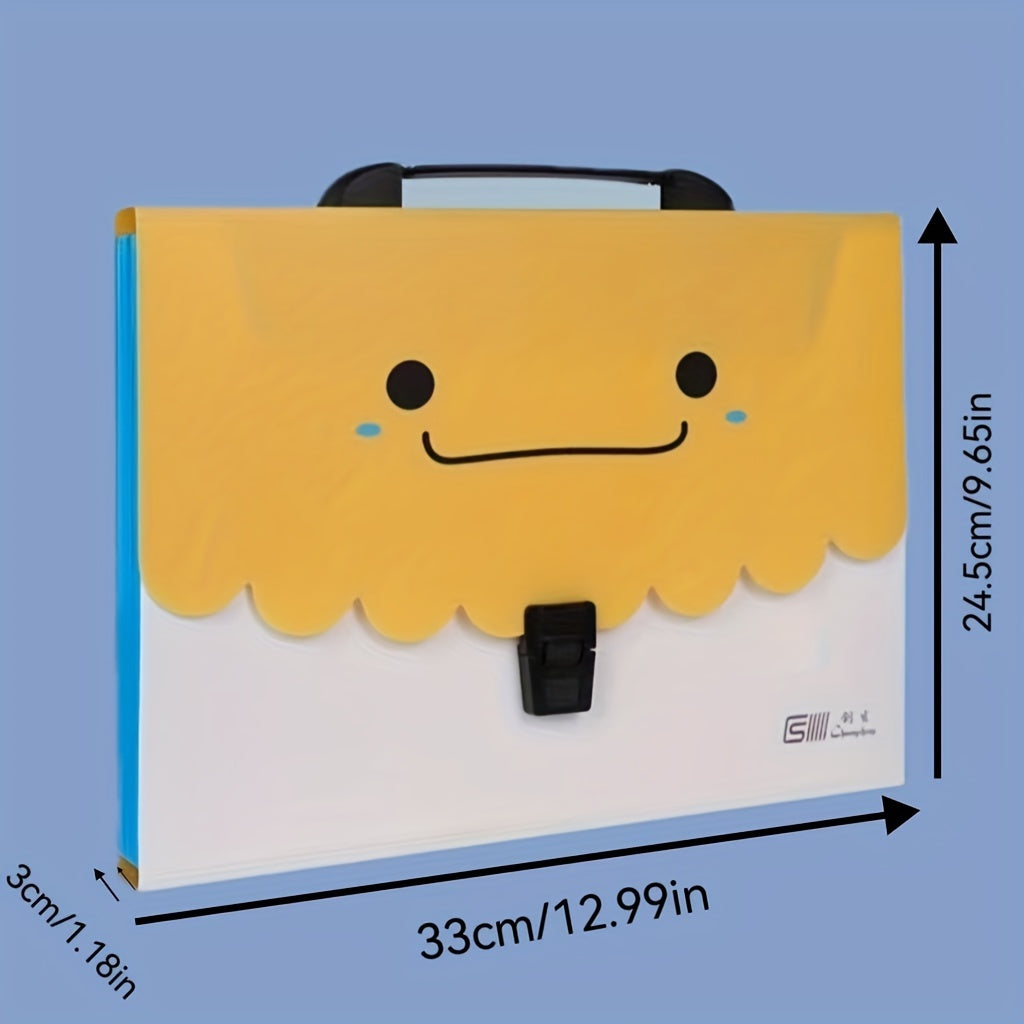 13 Squares Cartoon Pattern Organ Bag Portable File Organizer School