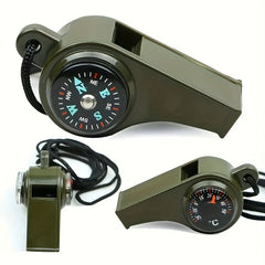 3 In 1 Whistle with Waterproof Thermometer for Outdoor Camping