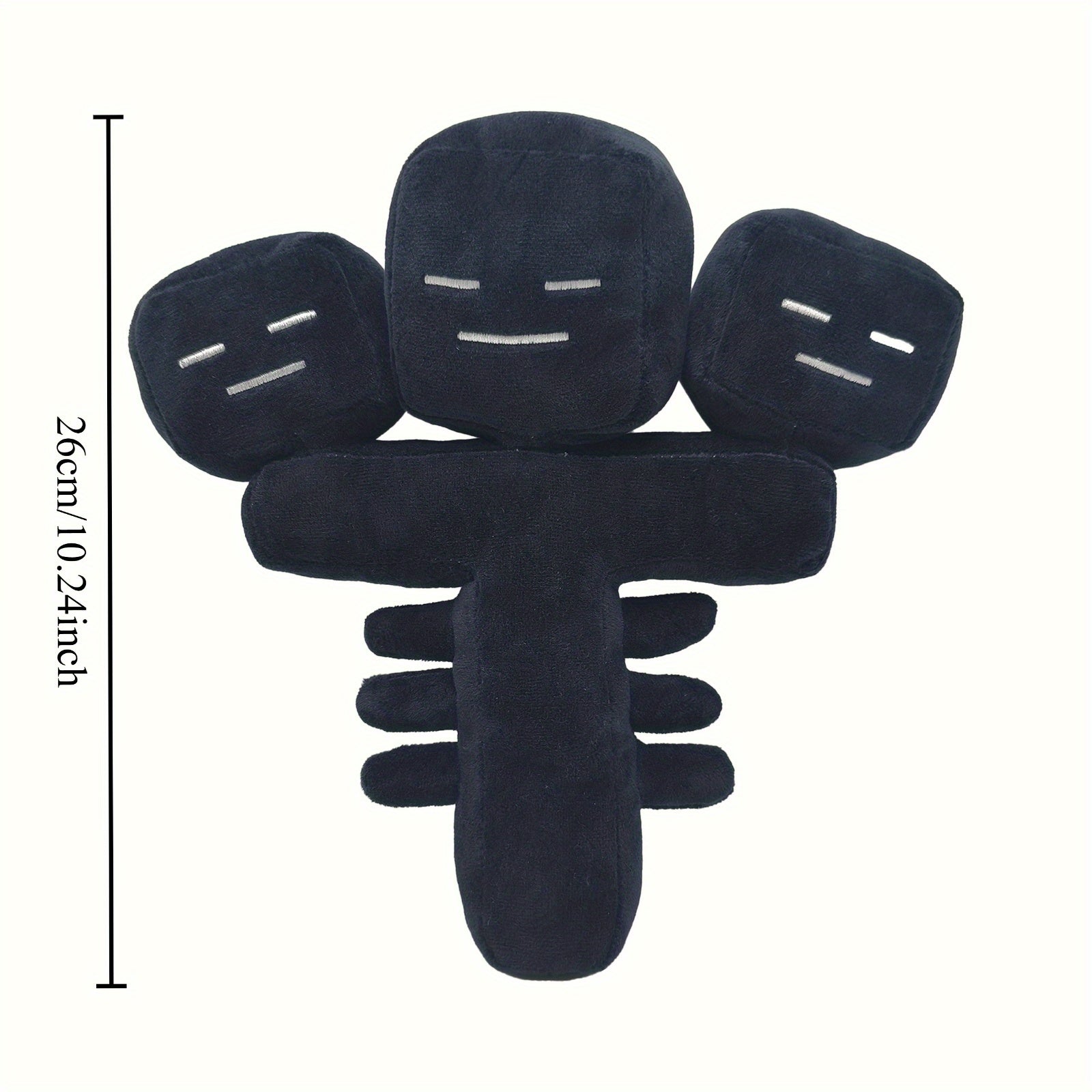 Pixel Style Plush Toy Doll Soft Material Filled, Three Headed Cartoon