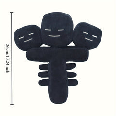 Pixel Style Plush Toy Doll Soft Material Filled, Three Headed Cartoon