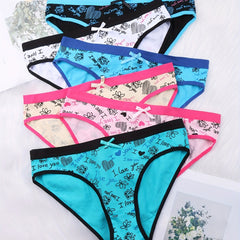 6 Hipster Panties Mixed Patterns Comfortable & Breathable Women's Lingerie