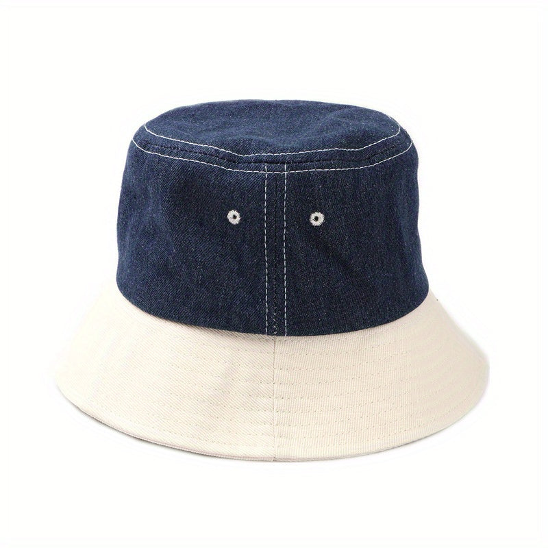 Splicing Cowboy Fishermans Hat Retro Unisex Sun Visor