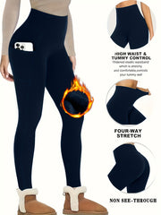 Winter Thermal High Waisted Sports Leggings Women's Activewear