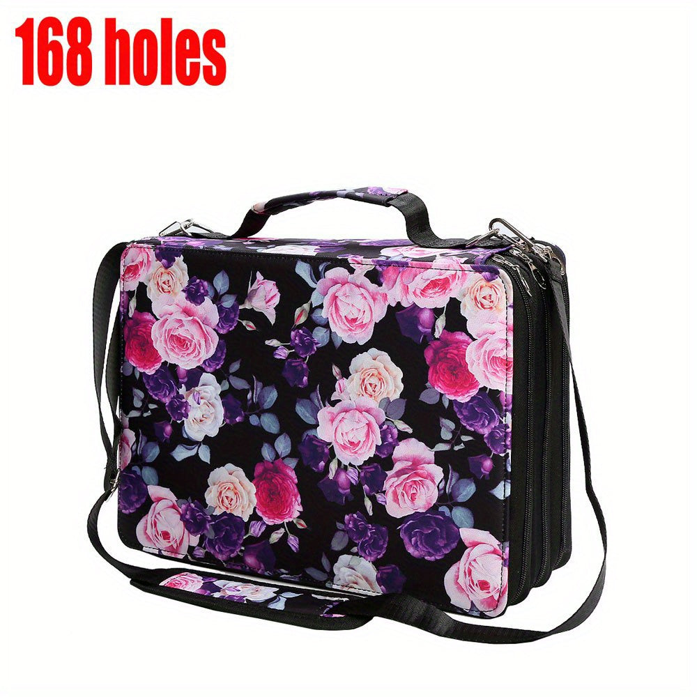 168 Holes Marker Storage Pen Pouch Large Capacity Art Organizer Bag