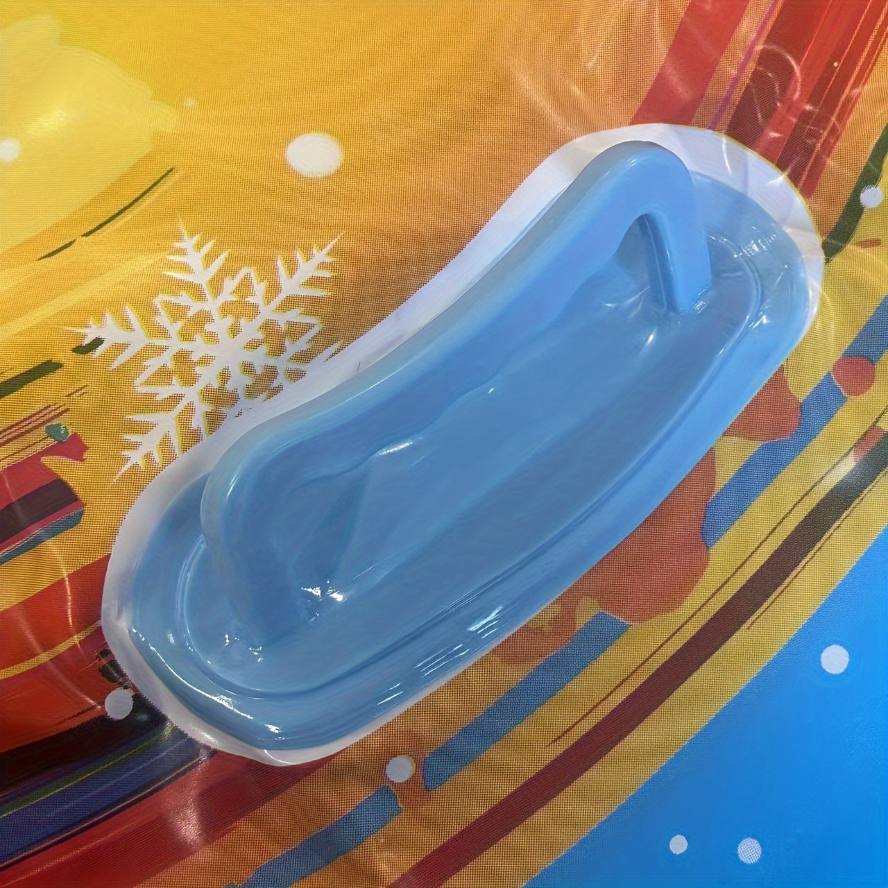 Thickened Inflatable Snow Tube PVC Sled Skiing Toy with Pump