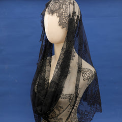 Bohemian Tulle & Lace Headscarf for Weddings & Costumes