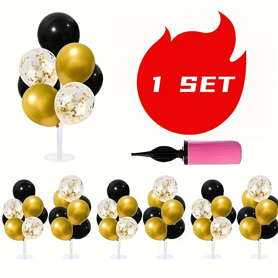 122pcs Confetti Balloon Set With Stand Balloons & Pump Party Supplies
