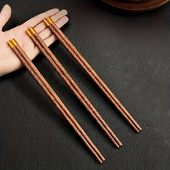 10 pairs Wooden Chopsticks Eco Friendly Portable Durable Home Outdoor