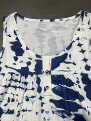 Tie Dye Tank Top Sleeveless Crew Neck Casual Summer Women's Clothing