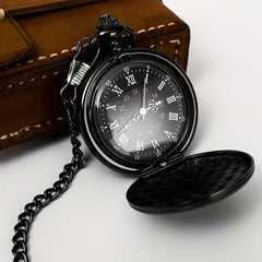 Vintage Double-sided Pocket Watch Flip Light Quartz Casual Retro Two-sided