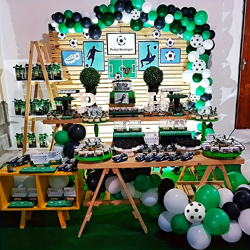 Football Balloon Arch Kit - Green & Balloons Garland for Birthday & Anniversary
