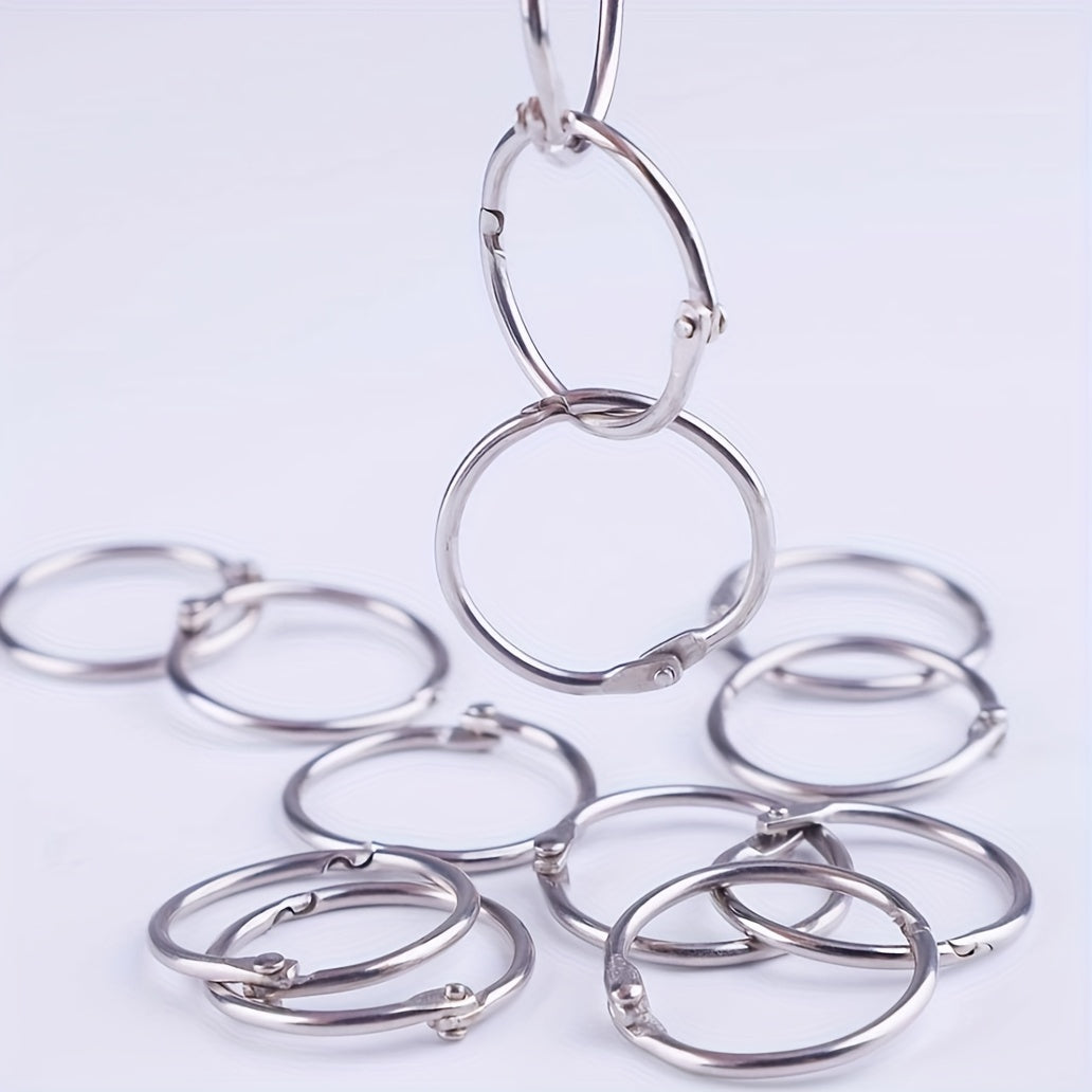 30pcs Loose Leaf Clip Ring 2 1inch Nickel Plated Steel Loose Leaf Clip Ring