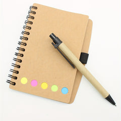 Multifunctional Notebooks Set with Ballpoint Pen, Sticky Notes