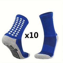 Men's Mid Crew Sport Socks Non Slip Shock Absorption