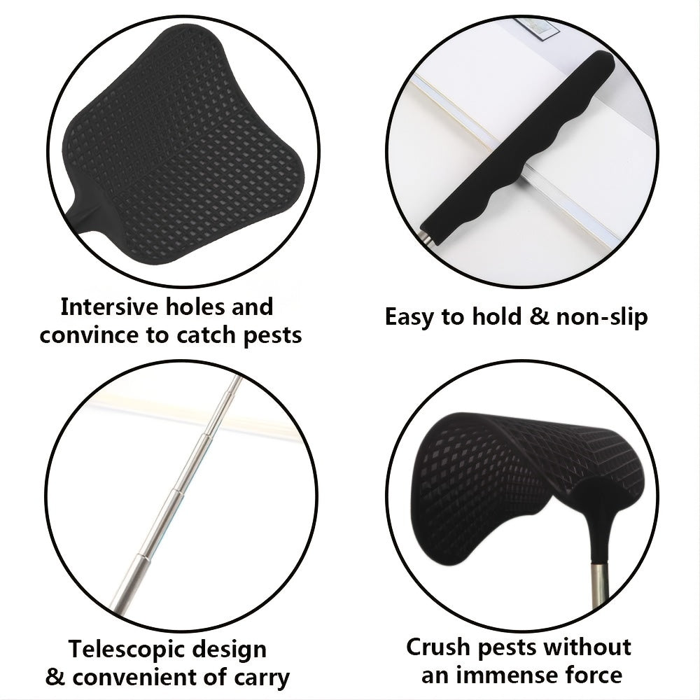 Heavy Duty Telescopic Fly Swatter Indoor Outdoor Use
