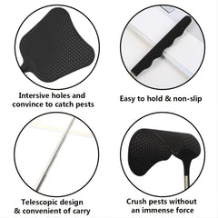 Heavy Duty Telescopic Fly Swatter Indoor Outdoor Use