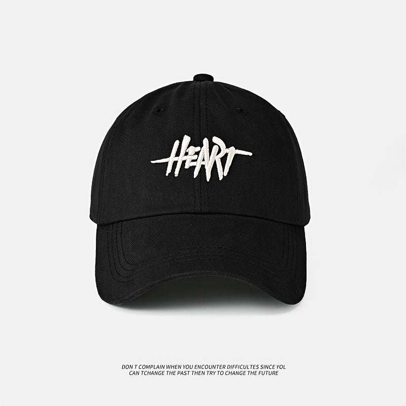 Heart Embroidery Baseball Cap Casual Sports Hat Adjustable Lightweight