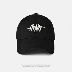 Heart Embroidery Baseball Cap Casual Sports Hat Adjustable Lightweight