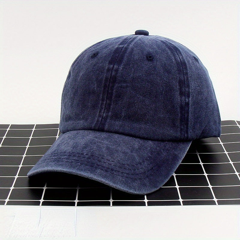 Distressed Denim Baseball Cap Vintage Ball Cap