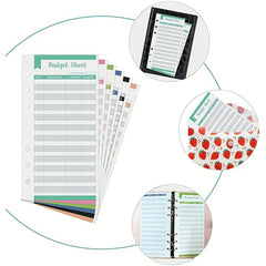 12pcs A6 Budget Cash Envelope Core 6 Colors Finance Management