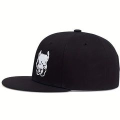 Bulldog Embroidered Baseball Cap Unisex Hip Hop Snapback Hats Adjustable