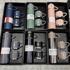 17oz Stainless Steel Vacuum Mug with 3 Cup Lids