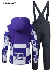 Windproof Ski Set Hooded Jacket & Trouser Women's Activewear