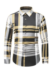 Mens Semi Formal Long Sleeve Shirt Spring/Summer